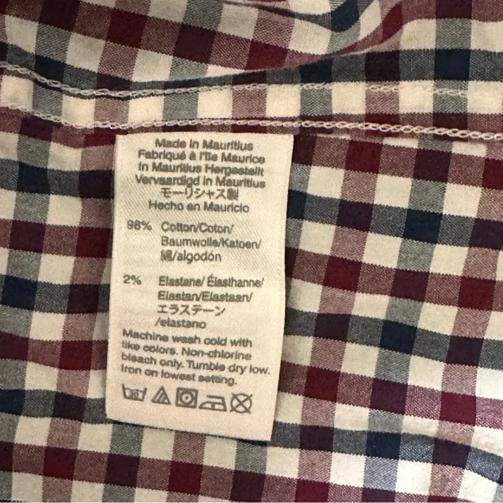 J.Crew Mens Lightweight Shirt Button Down Long Sleeve Gingham Checkered Sz S‎